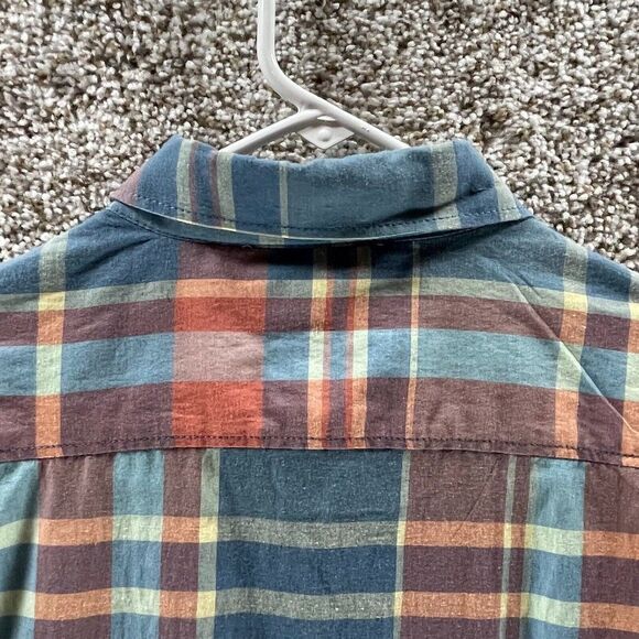 Billabong Tailored Fit Button Up Shirt Mens Small S Plaid Shirt Sleeve Stretch - Picture 11 of 12